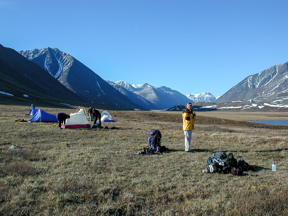 Day 3 - Hike Out of the Jago River Valley and Around the Corner Onto the North Slope into Swamp Camp